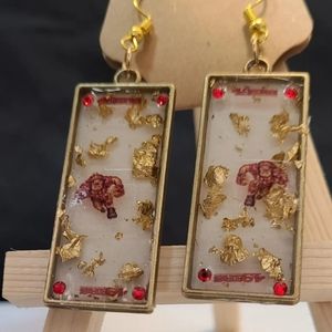 49ers themed Touchdown Earrings